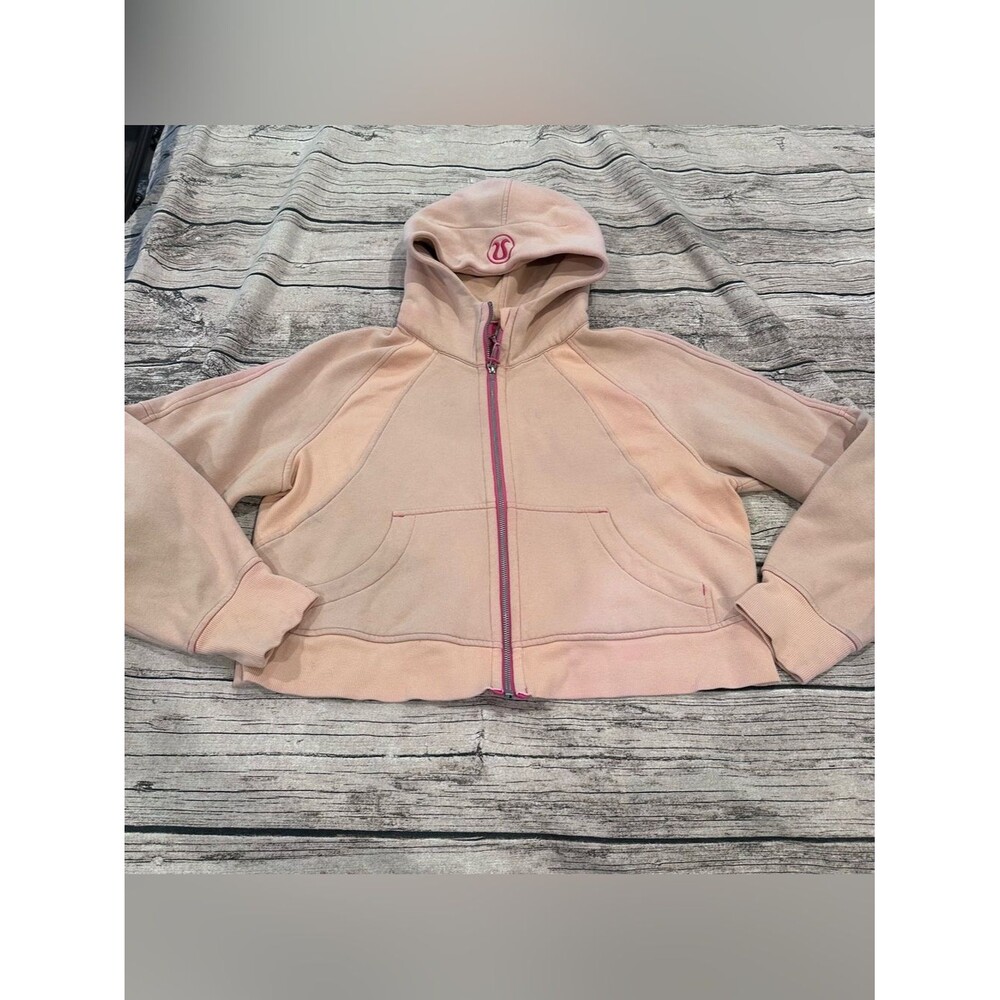 Lululemon Scuba Oversized Full Zip Sweatshirt in Two Tone Pink Size XS/S